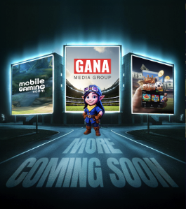 Gana ecosystem: digital billboards at night with More coming soon